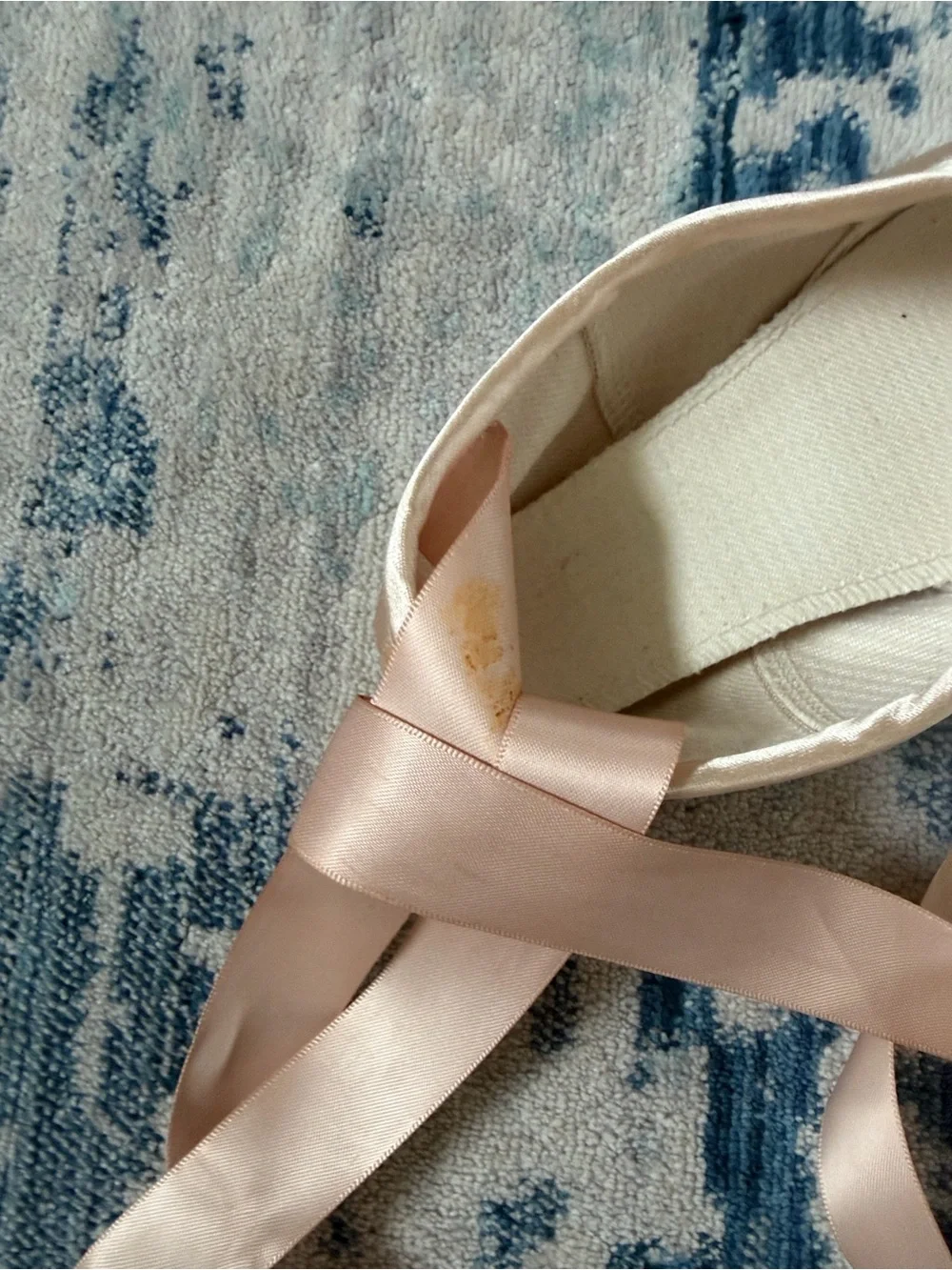 Children's Ballet Slippers in Blush with Yellow Accents - Unbranded